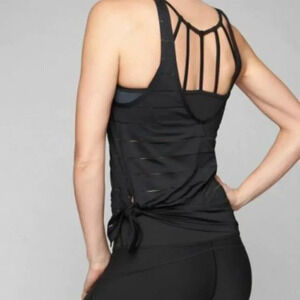 Athleta Max Out  Chi 2 in 1 Tank - Black/Gray - size S